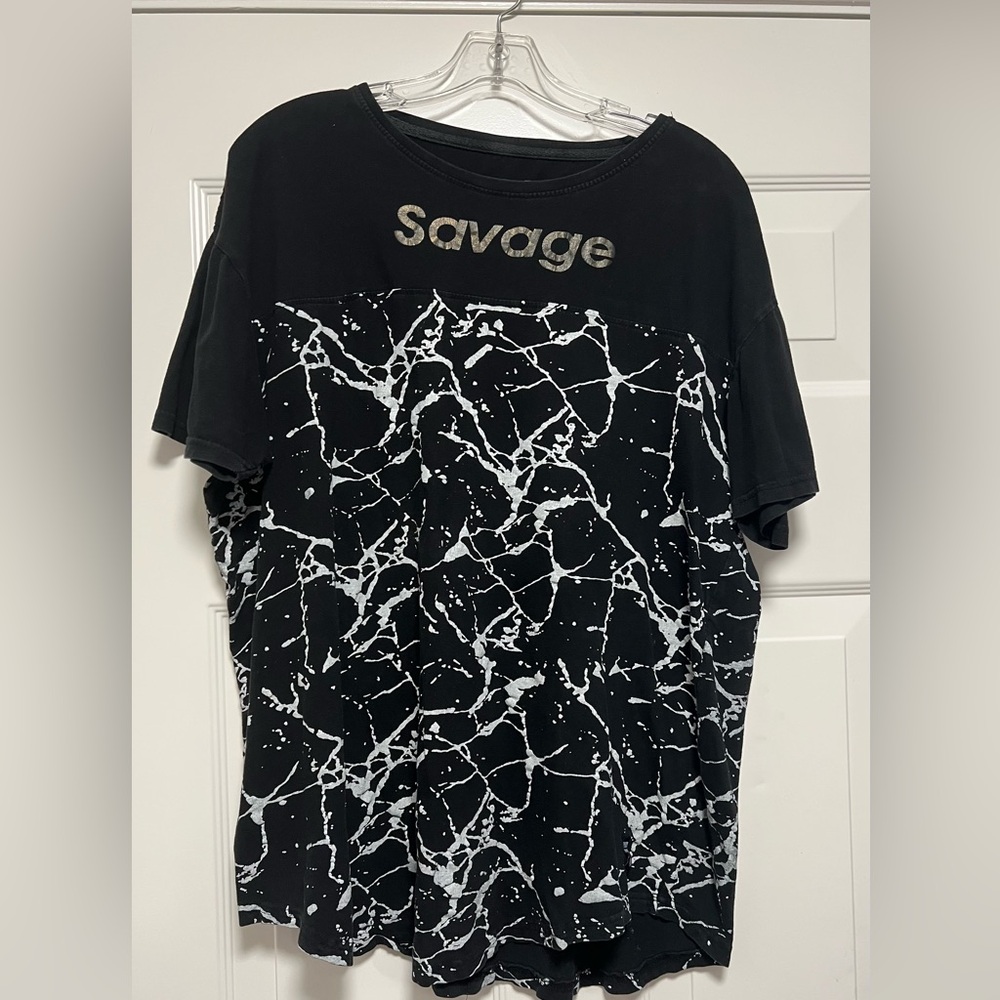 Phat Farm Men’s Black and White Short Sleeve Tee Savage size XL